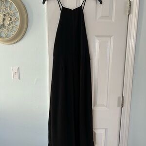 NWT Giili Black Maxi Dress tie in front- High Low